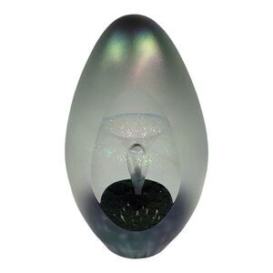 VTG Robert Eickholt Faceted Spray Paperweight Signed Studio Art Glass Large 4"